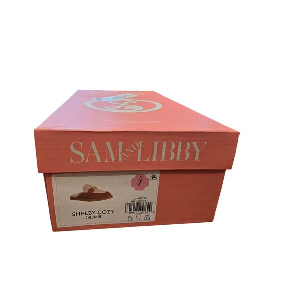 Sam & Libby Shelby Cozy Mule in Chestnut Tan EUC Size 7 - Picture 11 of 12